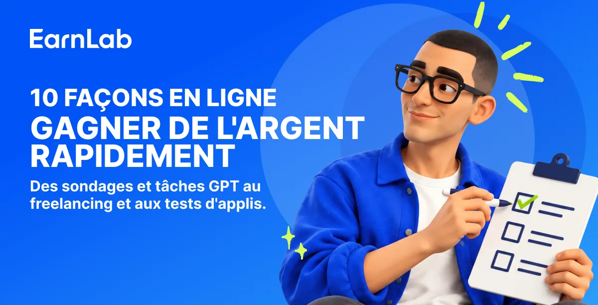 Personne utilisant un smartphone et un ordinateur portable pour faire des tâches et sondages en ligne rémunérés