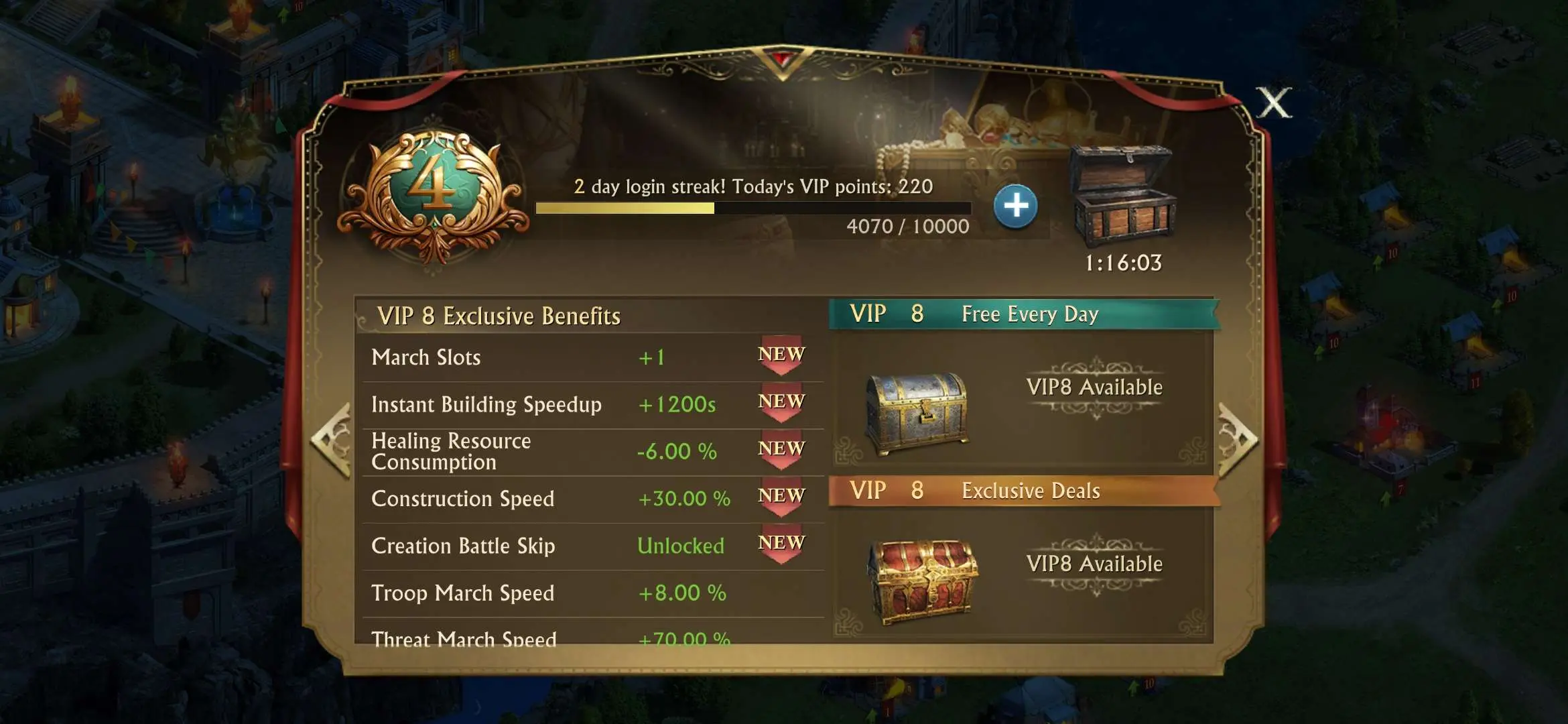VIP LEVELS