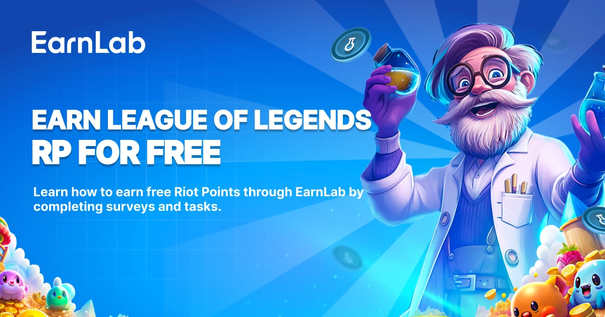 Earning free League of Legends RP and skins through EarnLab rewards