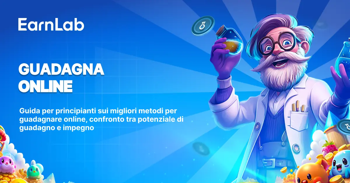 Guida per principianti sui migliori metodi per guadagnare online, confronto tra potenziale di guadagno e impegno