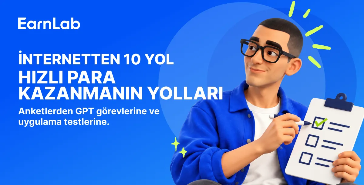 Hızlı para kazanmak için akıllı telefon ve dizüstü bilgisayarla online görev ve anket tamamlayan kişi